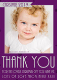 A Little Card Just To Say Personalised Folded Flat Christmas Thank You Photo Cards Family Child Kids ~ QUANTITY DISCOUNT AVAILABLE