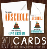 Insult Birthday Card ~ Funny Rude Insulting Dad Brother Husband Son Cunt Wanker Arsehole Twat Bellend