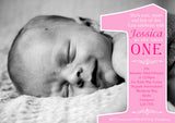 Full Photo 1st Joint Boy Girl Party Invitations