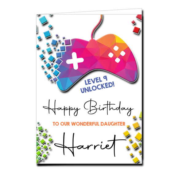 Personalised Birthday Gaming Cards YellowBlossomDesignsLtd personalised-birthday-gaming-cards-yellowblossomdesignsltd