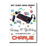 Personalised Games Gaming Birthday Card