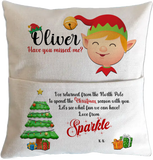 Personalised Elf Cushion (Elf not included)