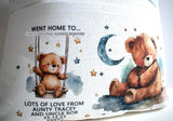 Personalised Sleeping Teddy Bear Themed Pillow