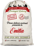 Personalised Nice List Approved Christmas Sack