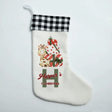 Personalised Giraffe Baby 1st Christmas Stocking