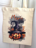 Custom Personalised Halloween Gift Bag Custom Name Trick Or Treat Halloween Decor Party Bag