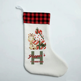 Personalised Giraffe Baby 1st Christmas Stocking