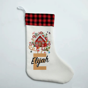 Personalised Cute House With Animals Stocking