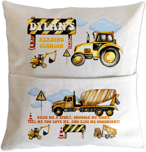 Personalised Digger / Truck Themed Pillow