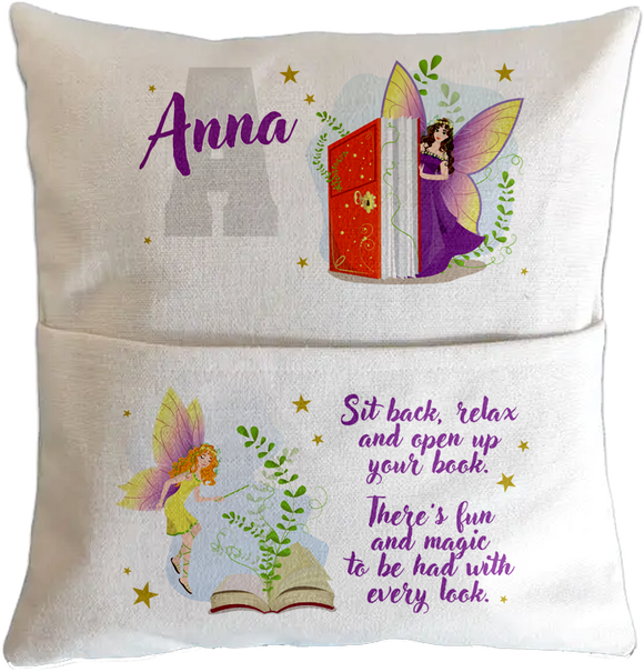 Personalised Fairies Book Pillow