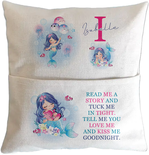 Personalised Mermaid Book Pillow