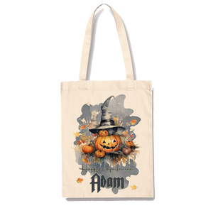 Pumpkin Personalised Halloween Gift Bag Custom Name Trick Or Treat Sack Halloween Decor Party Bag