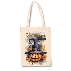 Custom Personalised Halloween Gift Bag Custom Name Trick Or Treat Halloween Decor Party Bag