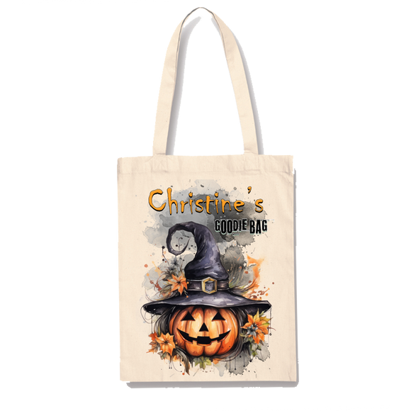 Custom Personalised Halloween Gift Bag Custom Name Trick Or Treat Halloween Decor Party Bag