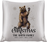 Personalised Christmas Family Pillowcase / Cushion - Bear