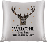 Personalised Christmas Family Pillowcase / Cushion - Stag