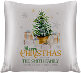 Personalised Christmas Family Pillowcase / Cushion - Tree