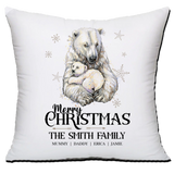Personalised Christmas Family Pillowcase / Cushion - Polar Bear