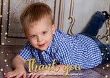 Dots With Full Photo - Custom Personalised Thank You Cards - Yellow Blossom Designs Ltd