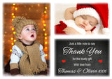 Chalkboard Fantasy Border Personalised Folded Flat Christmas Thank You Photo Cards Family Child Kids ~ QUANTITY DISCOUNT AVAILABLE - YellowBlossomDesignsLtd