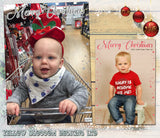 Christmas Photo Greeting Cards Full Photo Little Effect Dots