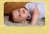 Red Blue Silver Gold Personalised Folded Flat Christmas Thank You Photo Cards Family Child Kids