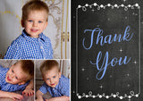Chalkboard With Modern Border - Custom Personalised Thank You Cards - Yellow Blossom Designs Ltd