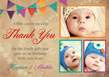 Vintage Bunting - Custom Personalised Thank You Cards - Yellow Blossom Designs Ltd