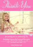 Party Is Over And I Am ONE! Personalised Birthday Thank You Cards Printed Kids Child Boys Girls Adult - Custom Personalised Thank You Cards - Yellow Blossom Designs Ltd