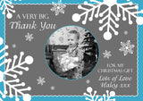 A Big Thank You Boy Girl Personalised Folded Flat Christmas Thank You Photo Cards Family Child Kids ~ QUANTITY DISCOUNT AVAILABLE