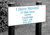 Road Street Sign Personalised Moving House Announcement Cards ~ QUANTITY DISCOUNT AVAILABLE