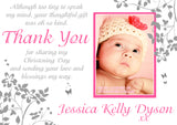 Elegant Joint Boy Girl Twins Photo Personalised Thank You Cards Christening Baptism Naming Day Party Celebrations ~ QUANTITY DISCOUNT AVAILABLE