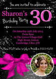 Adult Birthday Invitations Female For Her - 21st 30th 40th