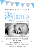 Joint Shabby Chic Rustic Birthday Invitations Personalised Bespoke Twin ~ QUANTITY DISCOUNT AVAILABLE