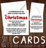 Rude Christmas Card Funny ~ Crude, Insulting, Joke, Comical, Cheeky, Insult ~ For Him Her ~ Husband, Wife, Son, Daughter, Boyfriend, Girlfriend, Best Friend, Mate, Dad, Brother, Sister 