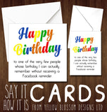 Facebook Reminder - Greeting Card - Yellow Blossom Designs Ltd
