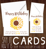 Count Your Life By Smiles - Greeting Card - Yellow Blossom Designs Ltd