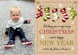 Stocking Bunting Christmas Cards ~ QUANTITY DISCOUNT AVAILABLE