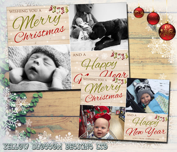 Wooden Board Christmas Cards ~ QUANTITY DISCOUNT AVAILABLE