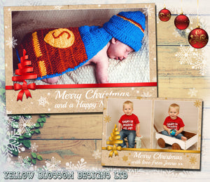 Christmas Tree Bow Photo Cards ~ QUANTITY DISCOUNT AVAILABLE
