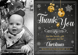Jingle Bell Personalised Packs of Photo Christmas Cards Thank You