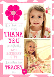 Thank You Cards Birthday Sheep Flower Farm Horse Plane Star Giraffe - Custom Personalised Thank You Cards - Yellow Blossom Designs Ltd