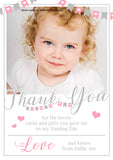Star Bunting Thank You Cards With Photo - Custom Personalised Thank You Cards - Yellow Blossom Designs Ltd