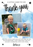 Watercolour Photo Thank You Cards - Custom Personalised Thank You Cards - Yellow Blossom Designs Ltd