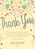 Hearts - Custom Personalised Thank You Cards - Yellow Blossom Designs Ltd