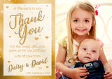 Rainbow Thank You Cards - Custom Personalised Thank You Cards - Yellow Blossom Designs Ltd