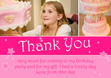 Stars Boy Girl Pink Blue Personalised Birthday Thank You Cards Printed Kids Child Boys Girls Adult - Custom Personalised Thank You Cards - Yellow Blossom Designs Ltd