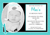 Funky Photo Invitations - Boy Girl Unisex Joint Birthday Invites Boy Girl Joint Party Twins Unisex Printed ~ QUANTITY DISCOUNT AVAILABLE