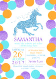 Glitter Effect Unicorn Party Invitations - Boy Girl Unisex Joint Twin Birthday Invites Boy Girl Joint Party Twins Unisex Printed ~ QUANTITY DISCOUNT AVAILABLE