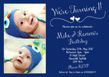 I Am 1 2 3 4 5 6 7 8 9 10 Photo Party Invitations - Birthday Invites Twin Boy Girl Joint Party Twins Unisex Printed Children's Kids Child ~ QUANTITY DISCOUNT AVAILABLE